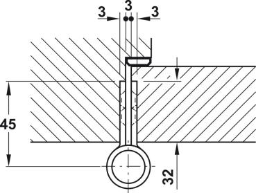 Preview: Objekttürband Stahl verchromt VN 2929/120 für ungefälzte Objekttüren bis 120 kg Simonswerk